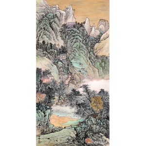 山水畫(huà)文化墻 家居掛畫(huà)選對(duì)山水畫(huà)  更顯溫馨舒適之感