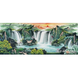 山水畫(huà)文化墻 中式客廳裝飾畫(huà)精品盤(pán)點(diǎn)，國(guó)畫(huà)山水古韻悠揚(yáng)墨色香